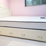 ラ・シェル セミダブルベッド 片側引出し付き フットボード低め