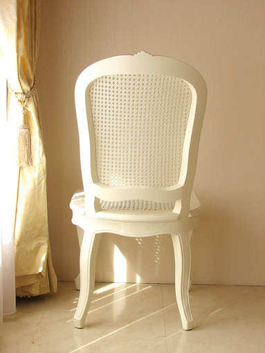 ラ・シェル ダイニングチェア ラタン ホワイト色｜チェア（椅子