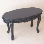 サイドテーブル オーバル ビバリーヒルズの彫刻 ブラックグロス色のサムネイル