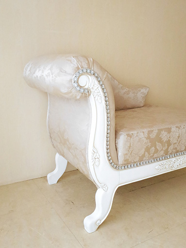 薔薇の令嬢ソファ W100cm マダム・ココ色｜木製ソファ（カウチ）（椅子