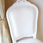 ラ・シェル ダイニングチェア リボンの彫刻 スーパーホワイト色