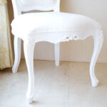 ラ・シェル ダイニングチェア リボンの彫刻 スーパーホワイト色