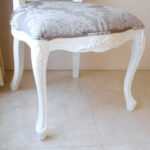 ラ・シェル ダイニングチェア オードリーリボンの彫刻 リボンとブーケ