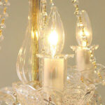 シャンデリア クリスタル プリンセスティアラ 5灯 ピンク