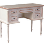 シャビーシック デスク 学習机 キャロル アンティークホワイト ラ