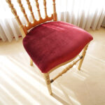 ナポレオンチェア ゴールド色 赤いベルベット マリーアントワネットの