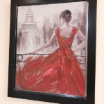 アウトレット 絵画 レッドドレスのパリジャンヌのサムネイル