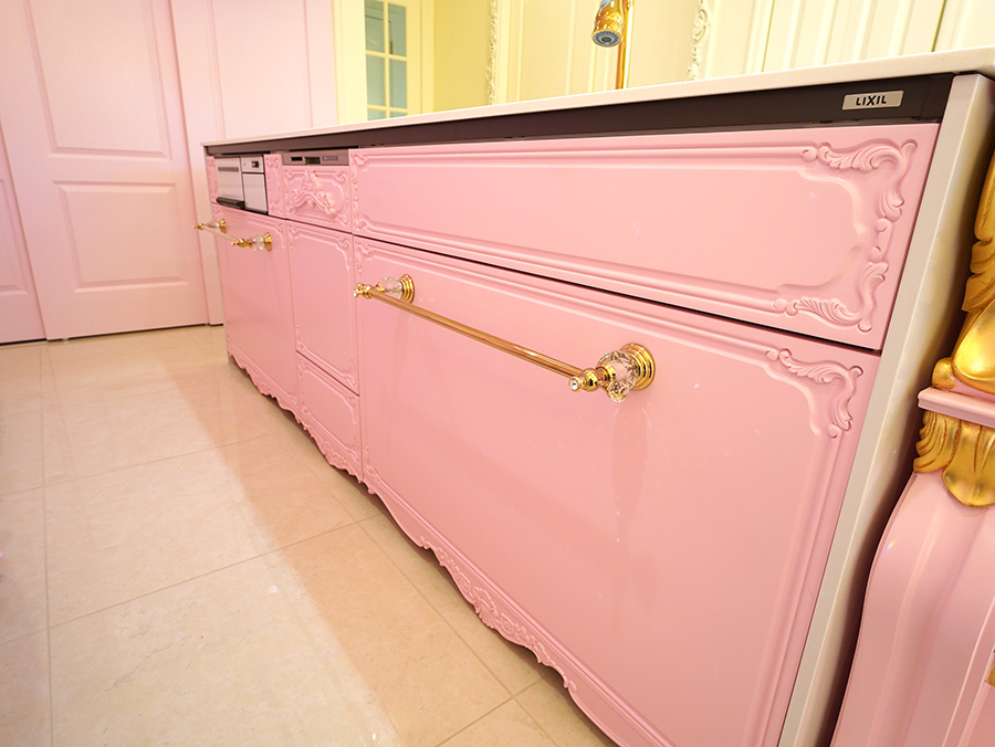 ロココ装飾キッチンパネル交換 食洗機 東京都M様邸