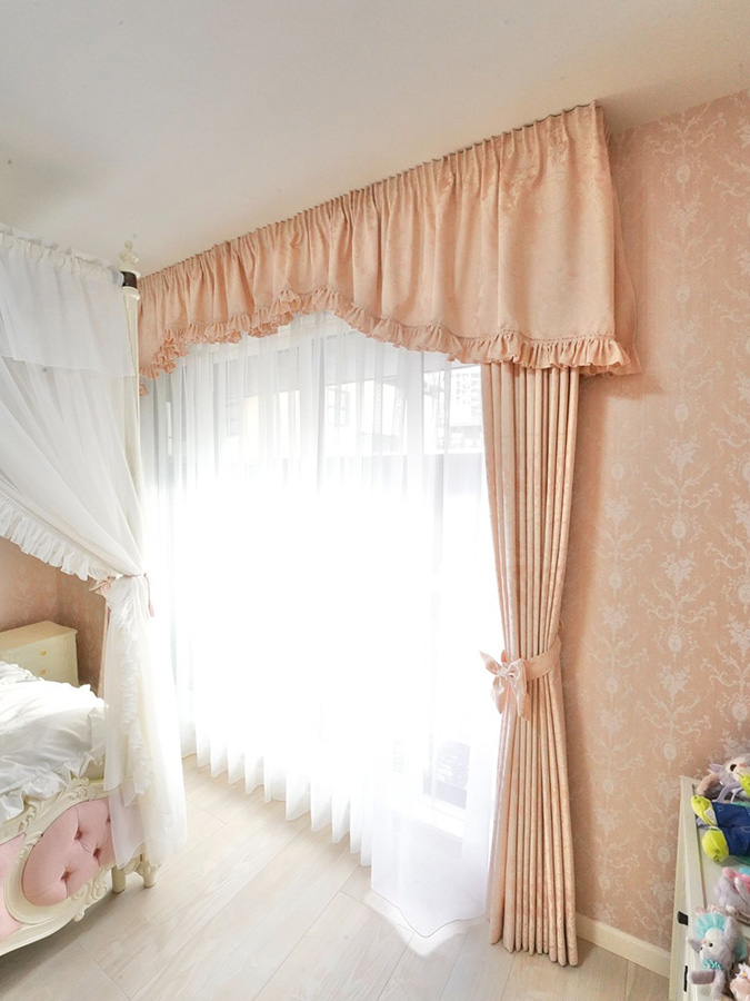 ロココ調カーテン スワッグ ドレープ 