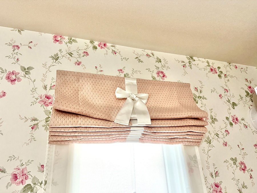 ロココ調カーテン 装飾リボン 子供部屋 